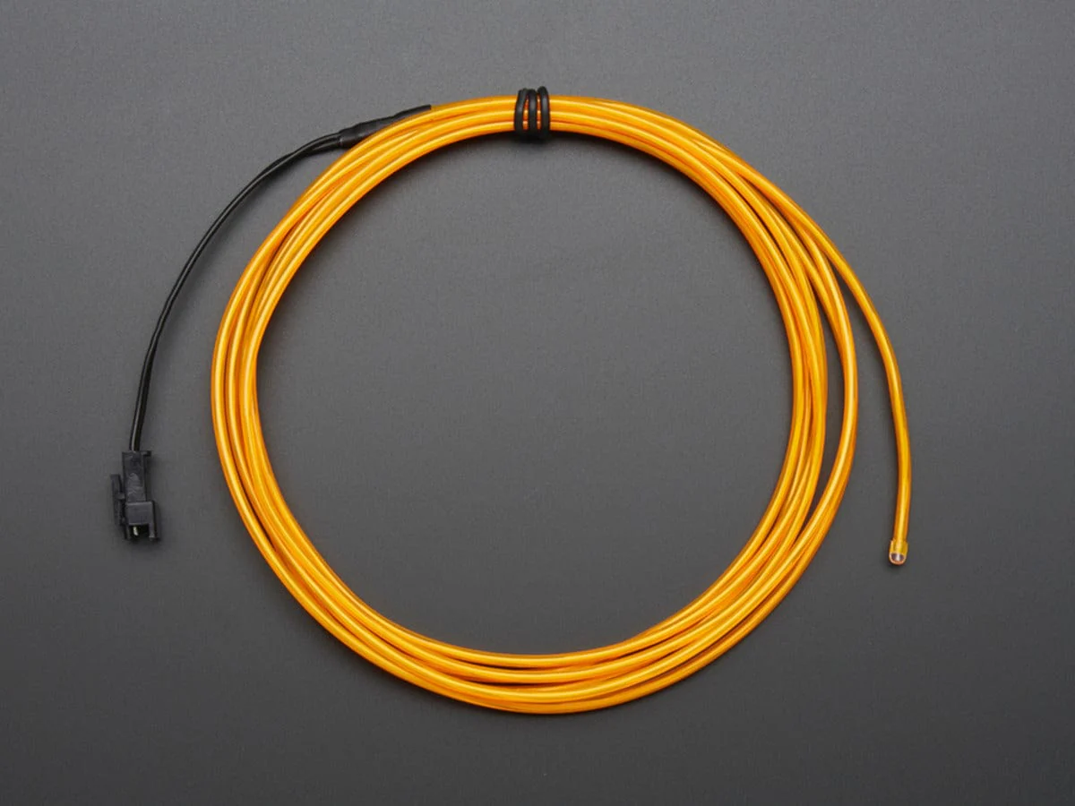 EL wire starter pack - Yellow 2.5 meter (8.2 ft) [Discontinued] - Image 4
