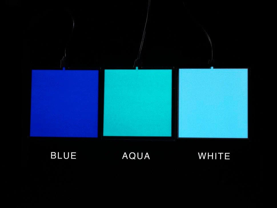 Electroluminescent (EL) Panel Starter Pack - 10cm x 10cm Aqua [Discontinued] - Image 3