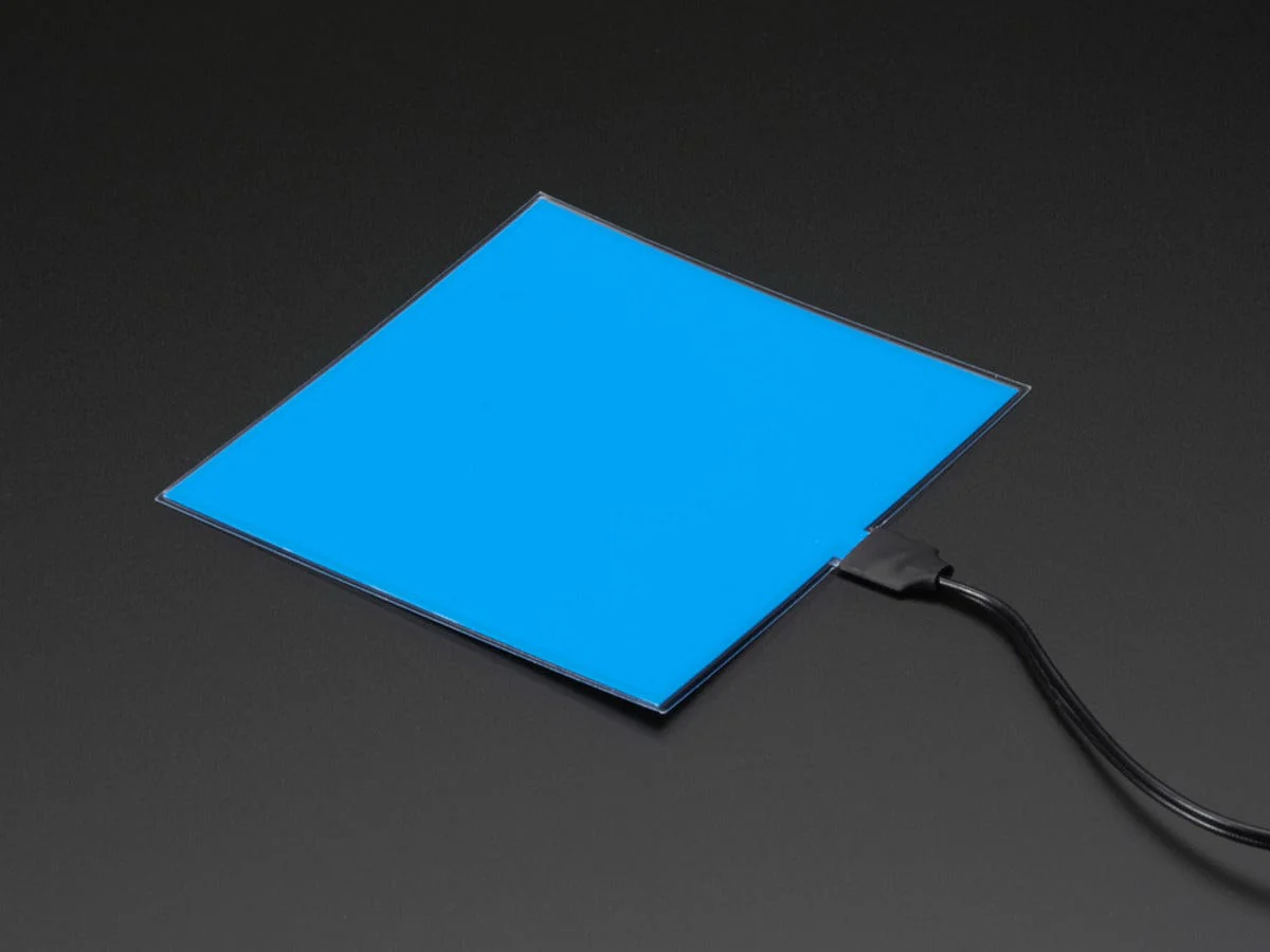 Electroluminescent (EL) Panel Starter Pack - 10cm x 10cm Blue [Discontinued] - Image 2