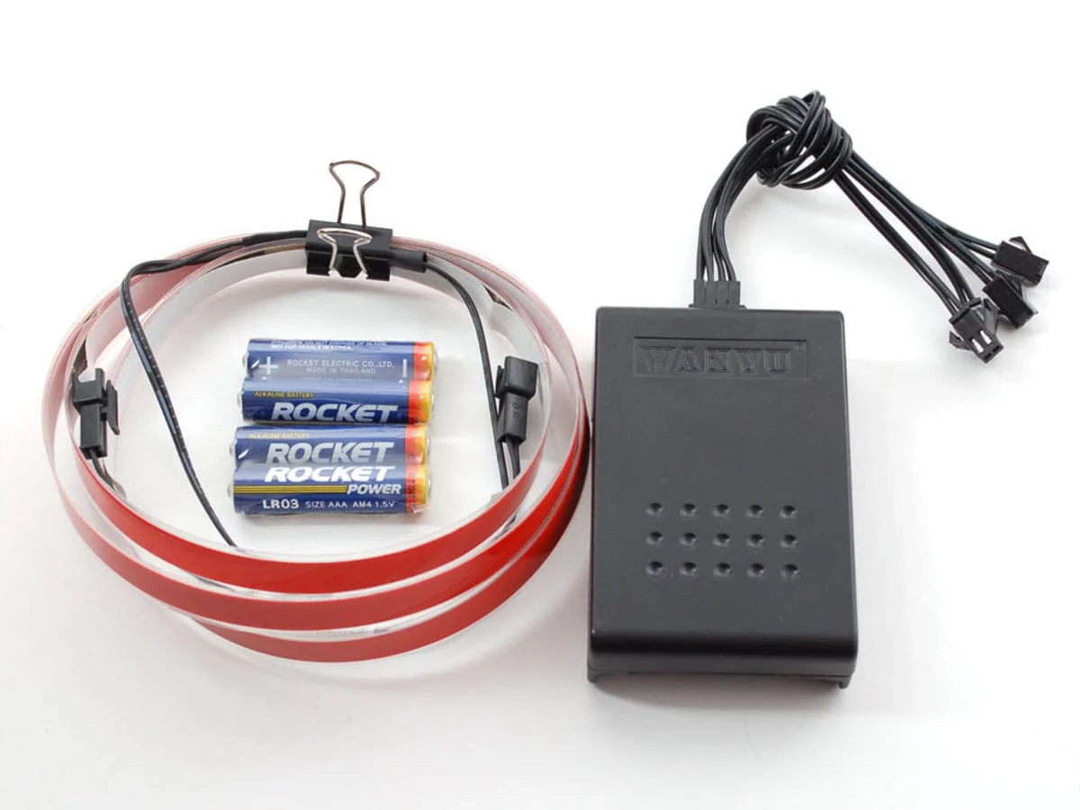 Electroluminescent (EL) Tape/Strip Starter Pack - 100cm - Red