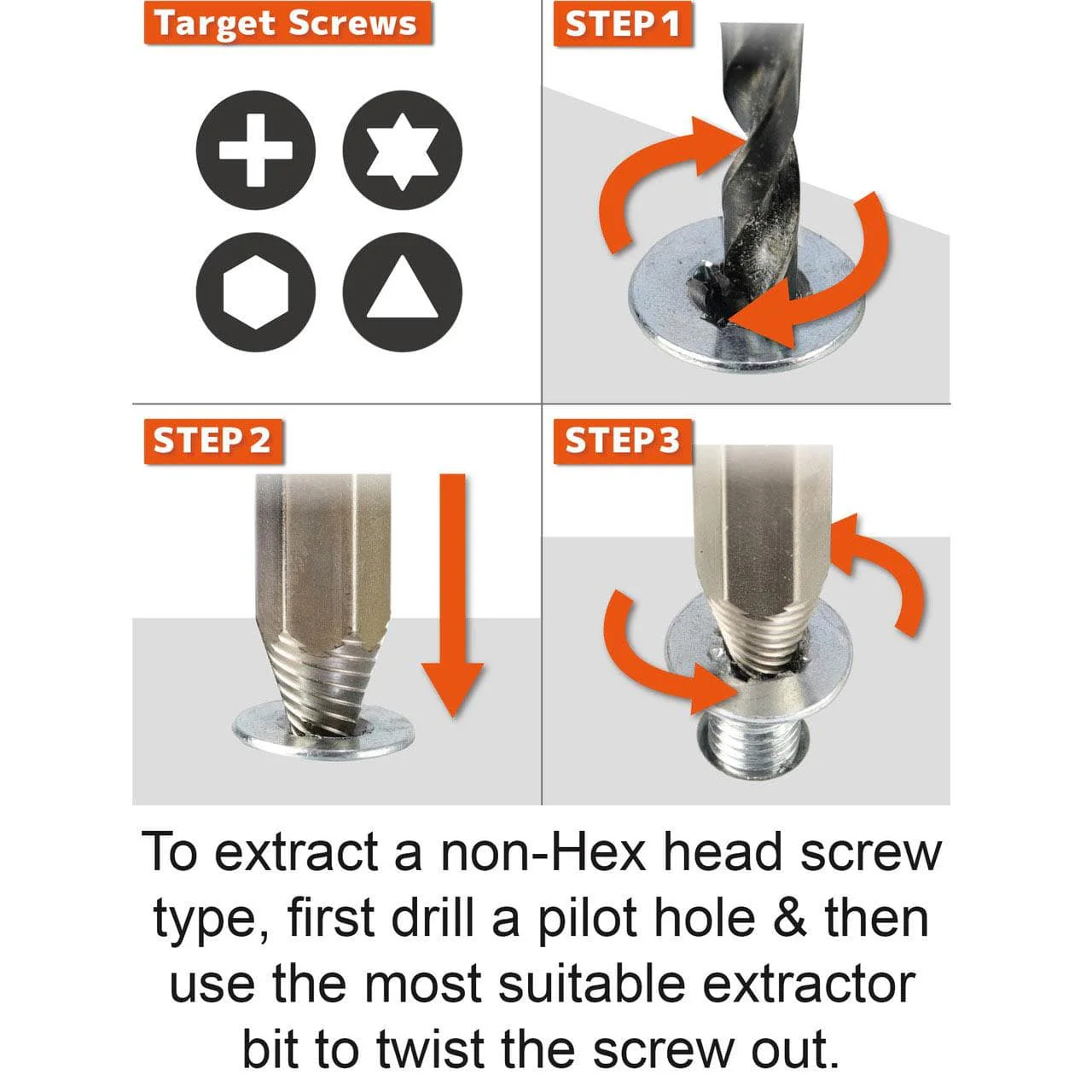 Engineer® DBZ-20 Extractor Bit Set for Hex Socket Screws - Image 3