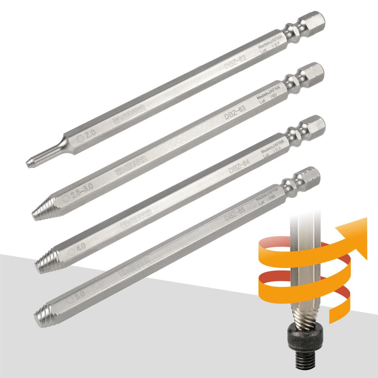 Engineer® DBZ-20 Extractor Bit Set for Hex Socket Screws - Image 5