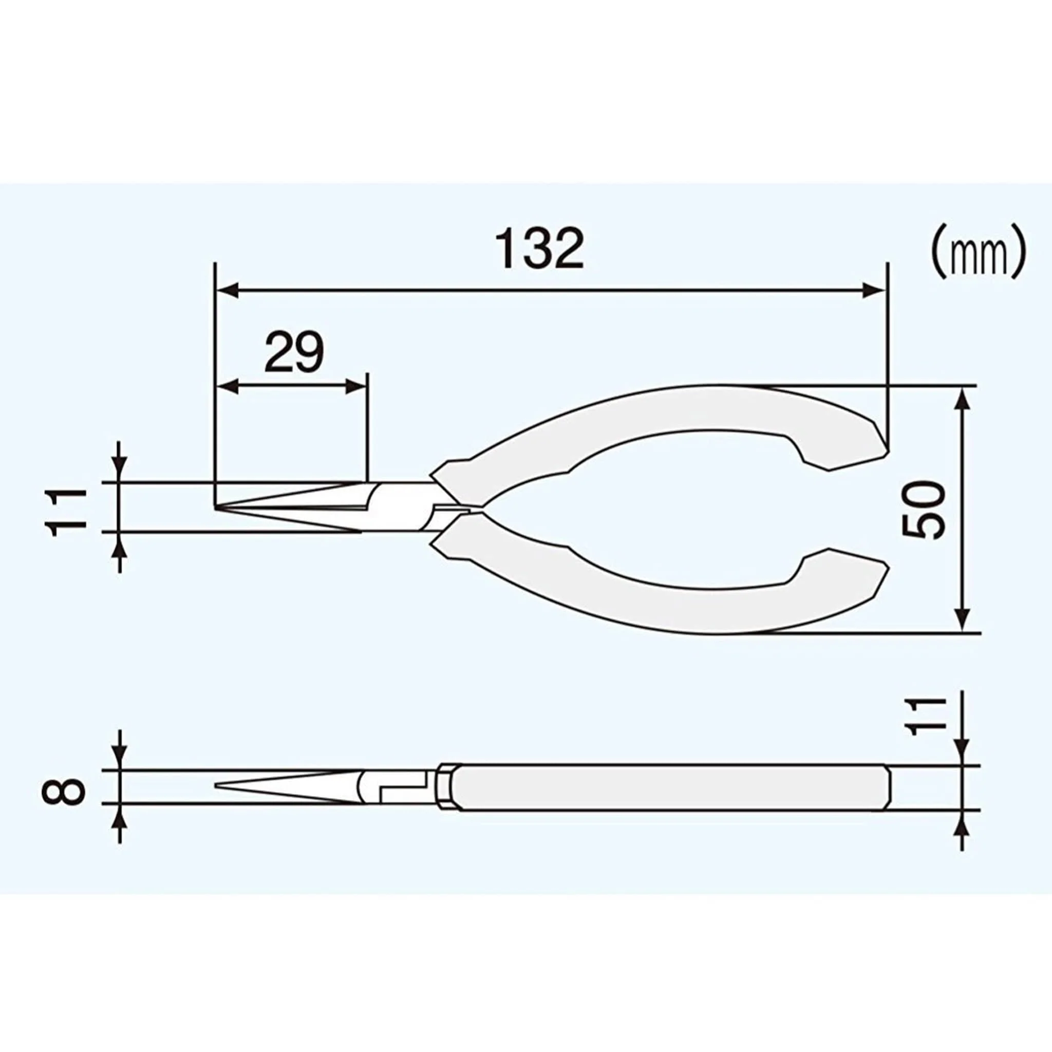 Engineer® PS-04 Flat Jaw Long Nose Pliers (Compact, ESD safe) - Image 7