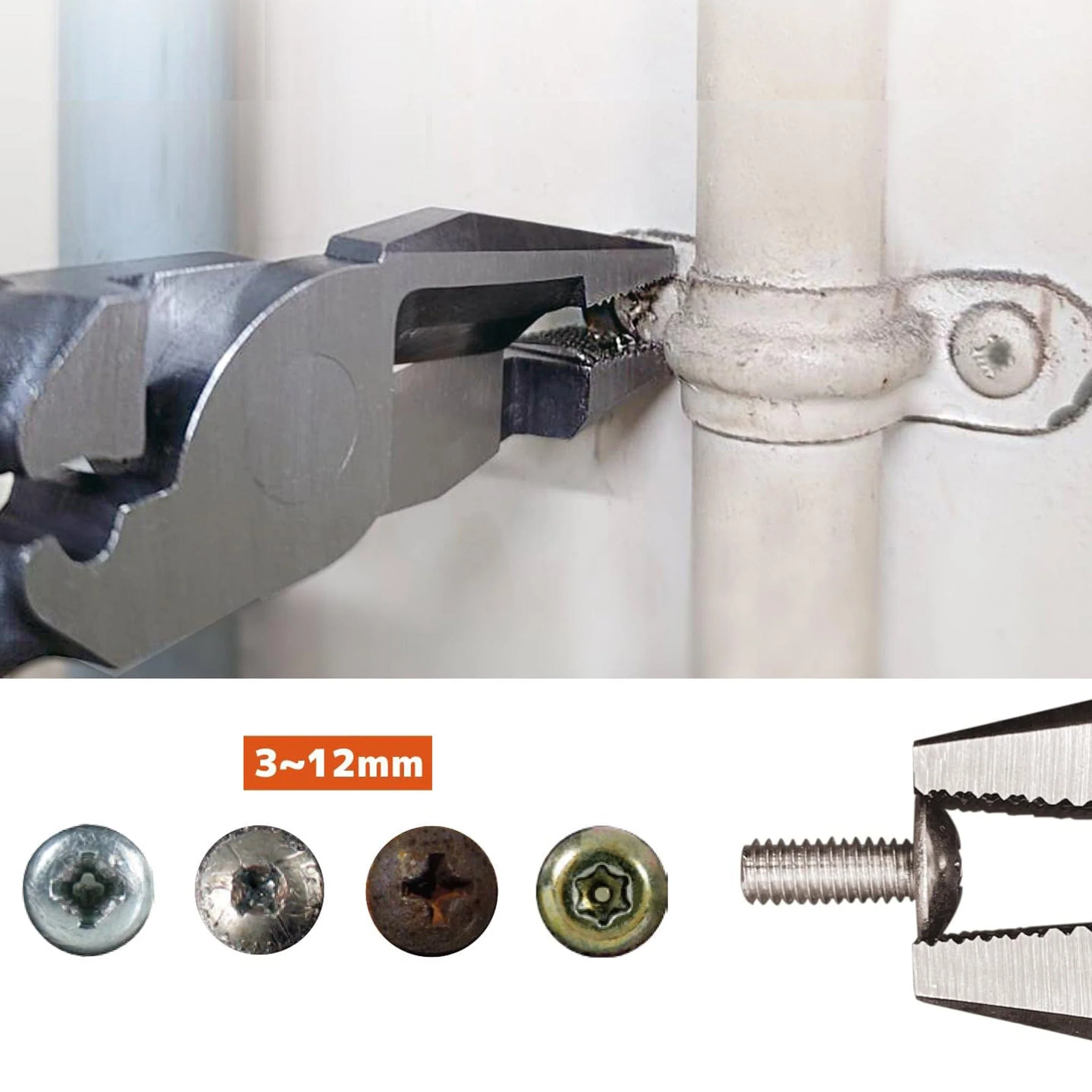 Engineer® PZ-79 Screw Removal Pliers with Cable Shear Jaws - Image 5