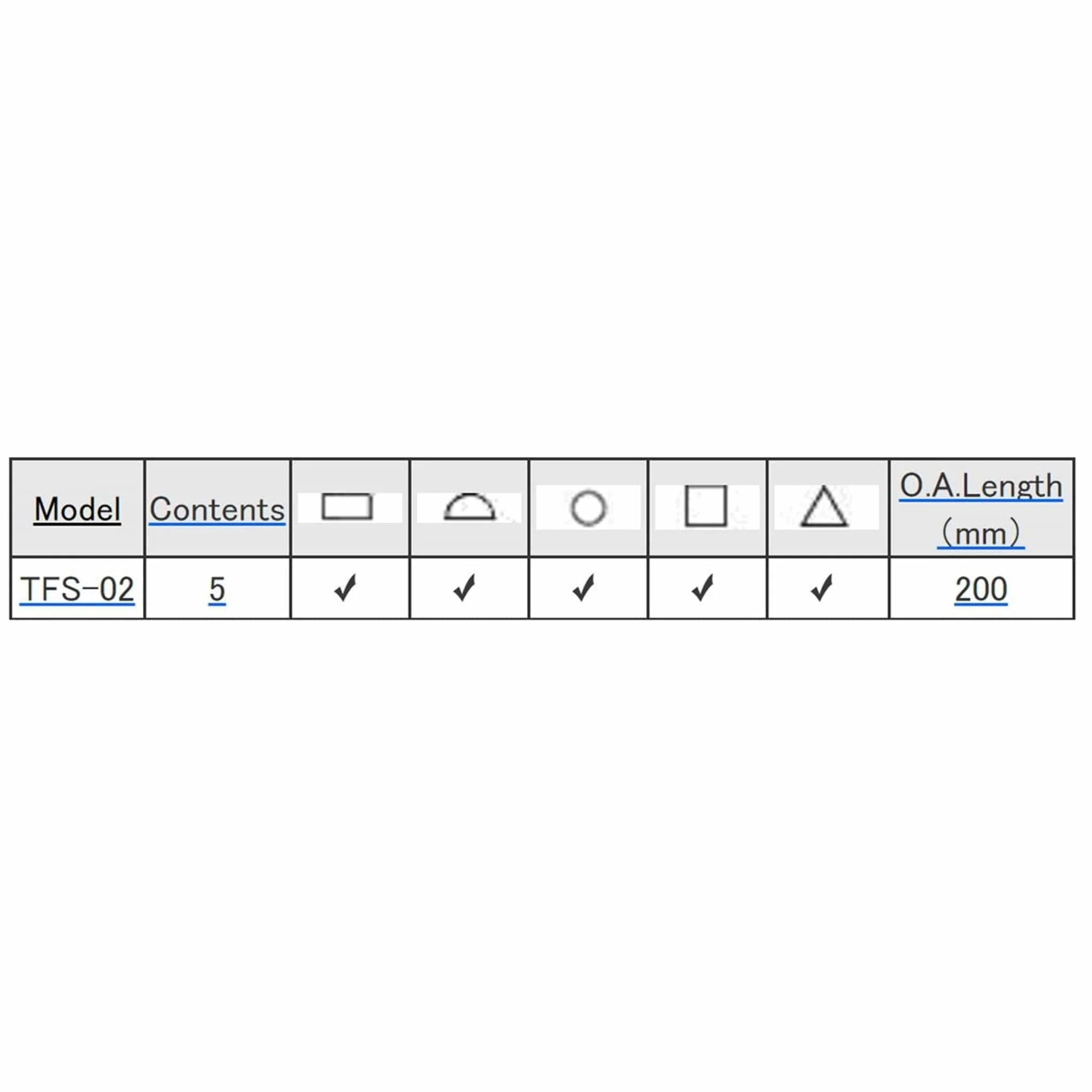 Engineer® TFS-02 Mini File Set (5 Pieces) - Image 8