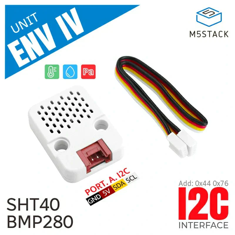 ENV IV Unit with Temperature Humidity Air Pressure Sensor (SHT40+BMP280) - Image 2