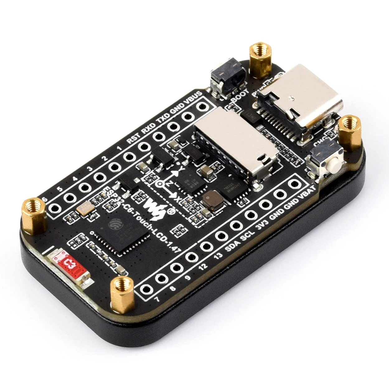 ESP32-C6 1.47" Touch Display Dev Board with IMU and SD Slot - Image 3