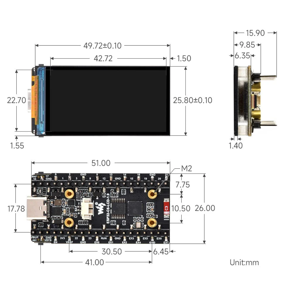 ESP32-C6 1.9" Display Dev Board with IMU - Image 12
