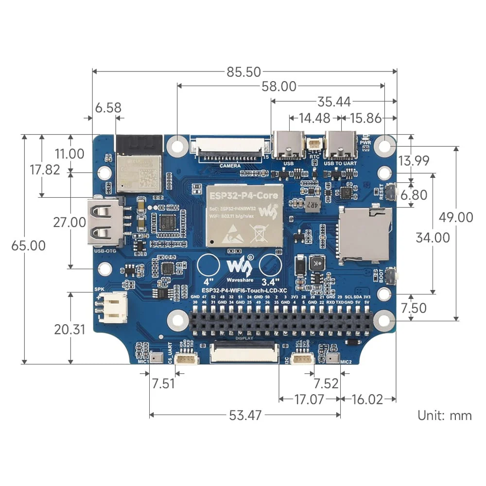 ESP32-P4 3.4" Round Touch Display Dev Board (800x800) - Image 13