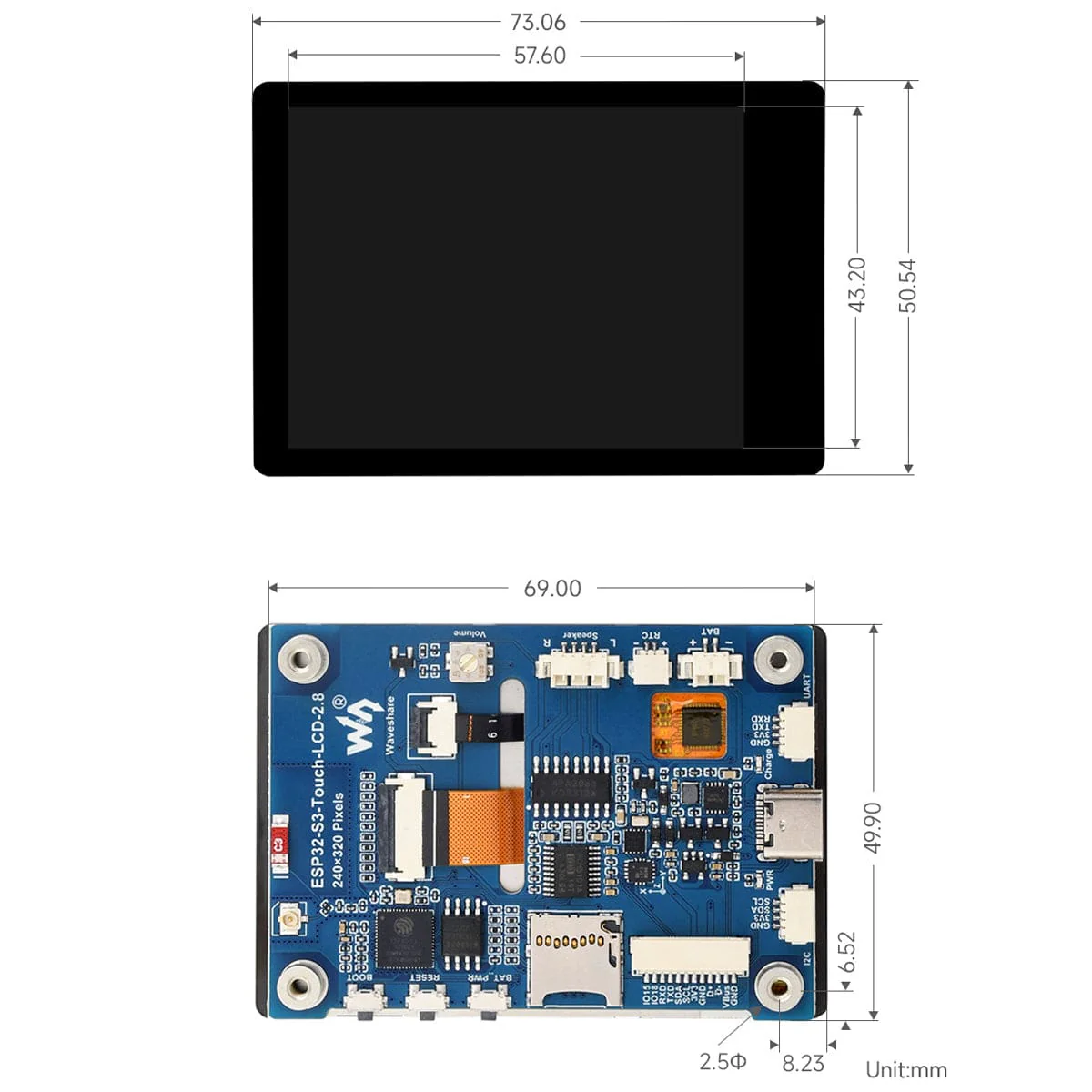 ESP32-S3 Development Board with 2.8" IPS Capacitive Touch Display (240 x 320) - Image 6