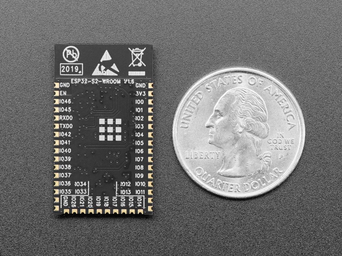 ESP32-S2 WROOM Module with PCB Antenna - 4 MB flash and no PSRAM (4MB Flash) - Image 3