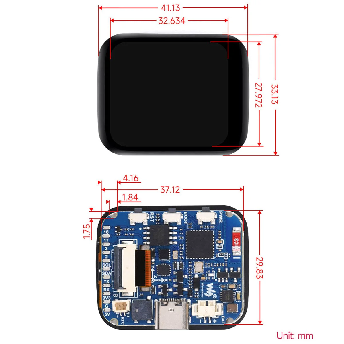 ESP32-S3 Development Board with 1.69" IPS LCD Touch Display (240 x 280) - Image 6