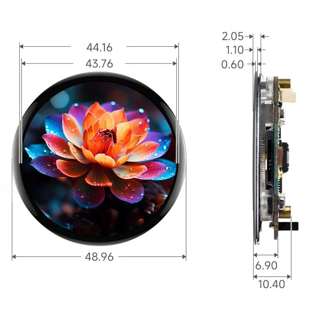 ESP32-S3 1.75" AMOLED Round Touch Display Dev Board (466x466) - Image 10