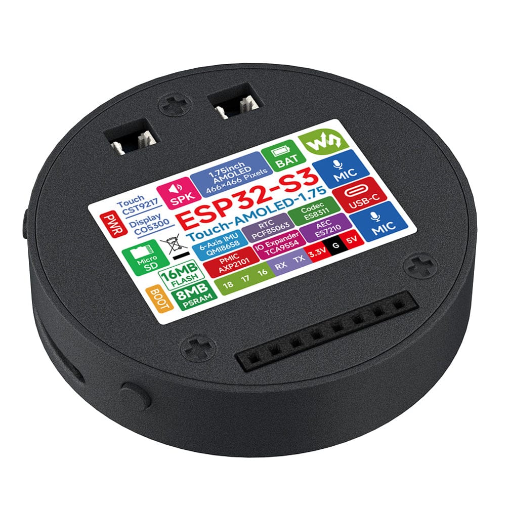 ESP32-S3 1.75" AMOLED Round Touch Display Dev Board (466x466) - Image 9