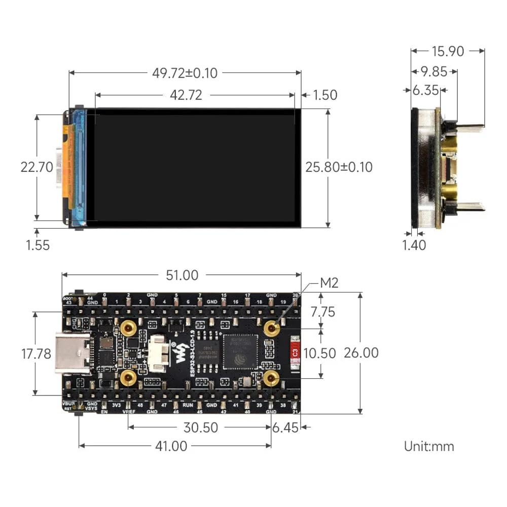 ESP32-S3 1.9" Display Dev Board with IMU - Image 12