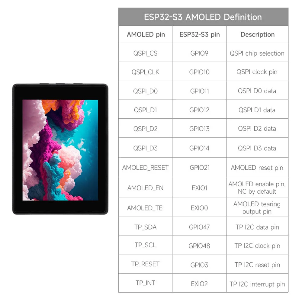 ESP32-S3 2.41" AMOLED Touch Display Dev Board with Case (600x450) - Image 7