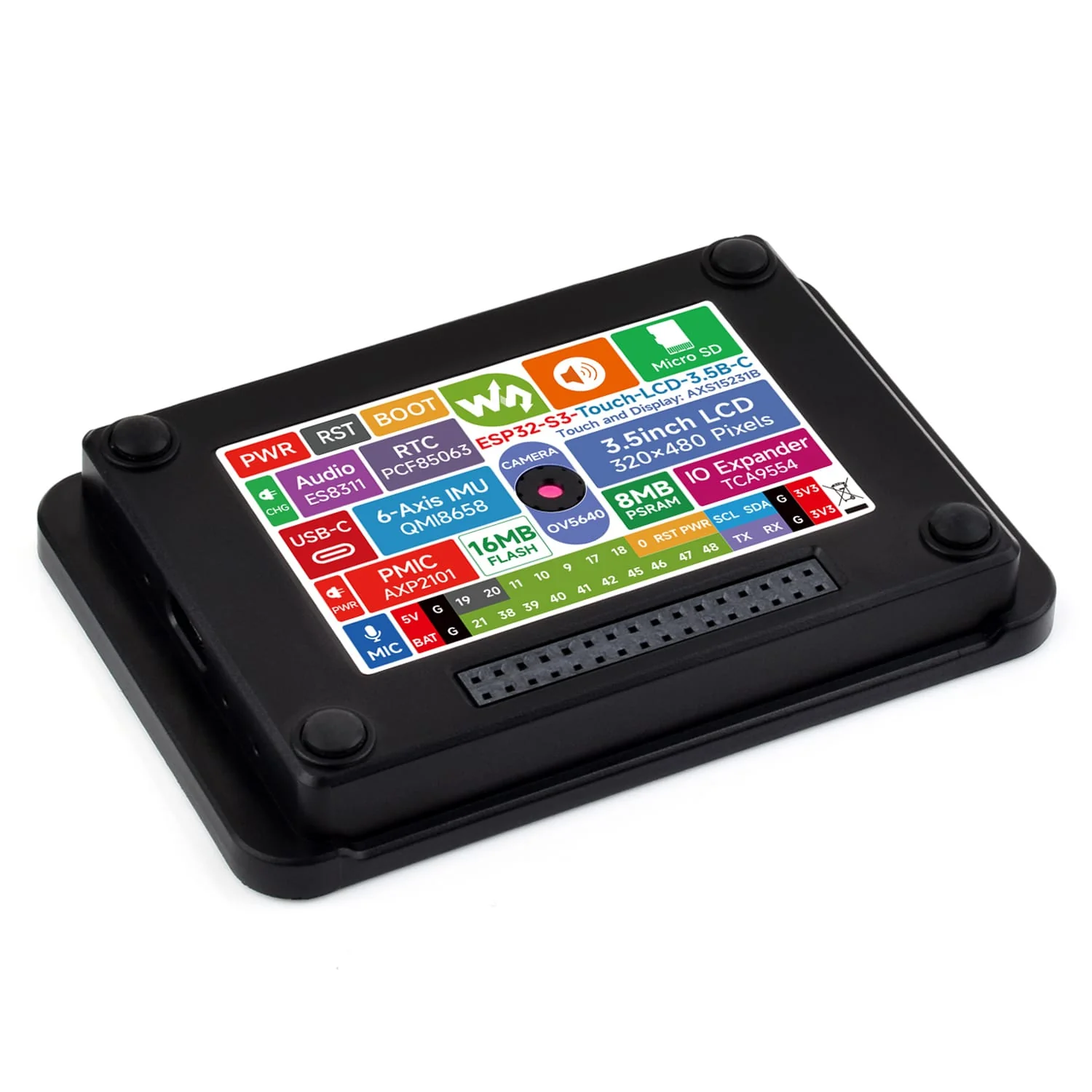 ESP32-S3 3.5" IPS Capacitive Touch Display Dev Board (B) - 320×480 - Image 9