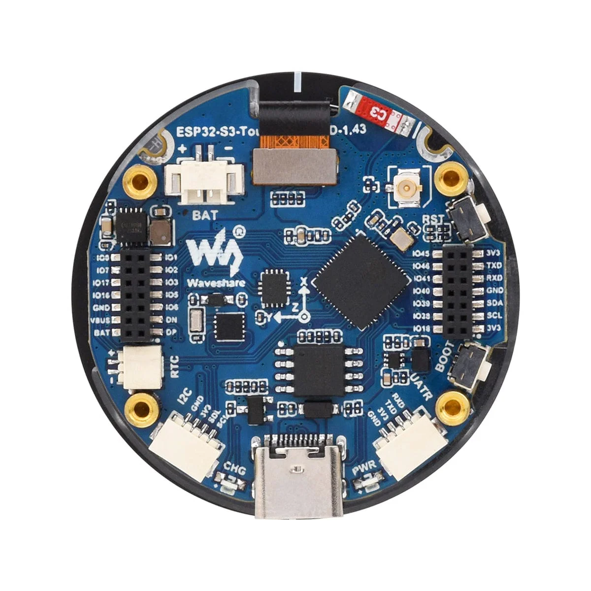 ESP32-S3 Development Board 1.43" AMOLED Display (466 x 466) - Image 4