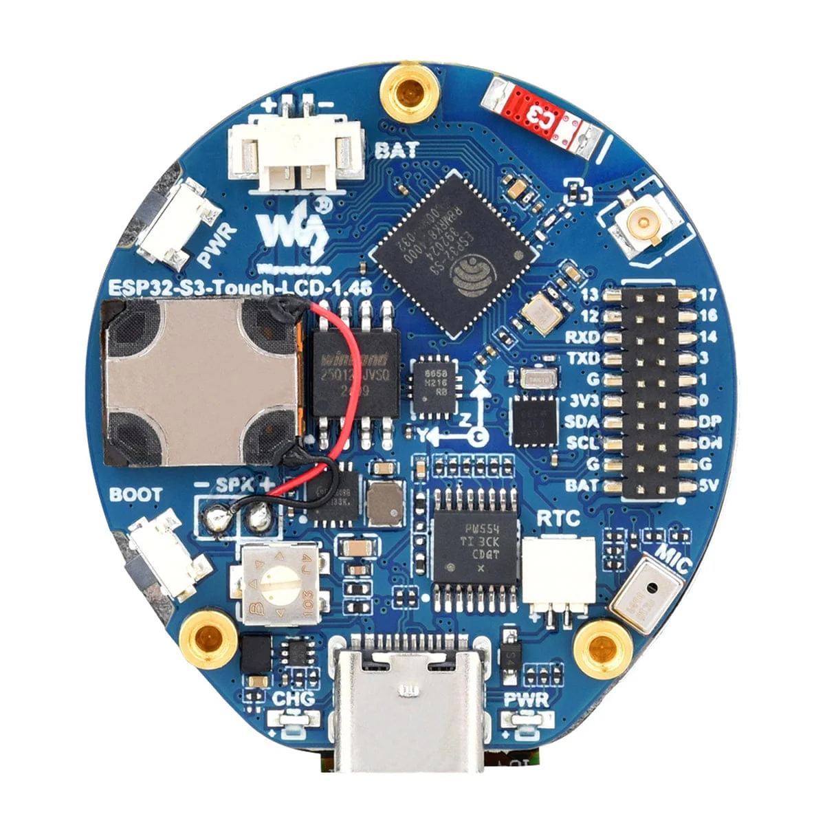 ESP32-S3 Development Board with 1.46" Round Touch Display (412 x 412) - Image 4