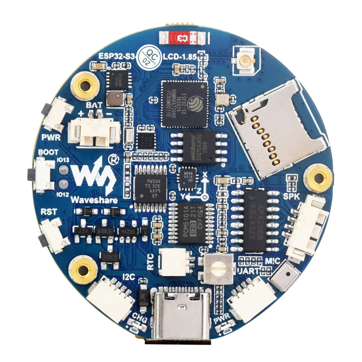ESP32-S3 Development Board with 1.85" Round Display (360 x 360) - Image 2