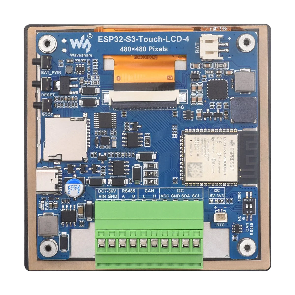 ESP32-S3 Dev Board with 4" Capacitive Touch LCD Display (480x480) - Image 4
