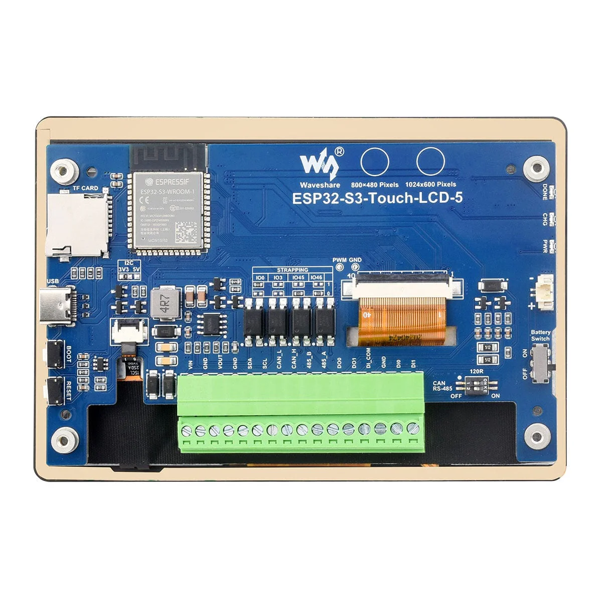 ESP32-S3 Development Board with 5" IPS Capacitive Touch Display (1024x600) - Image 2