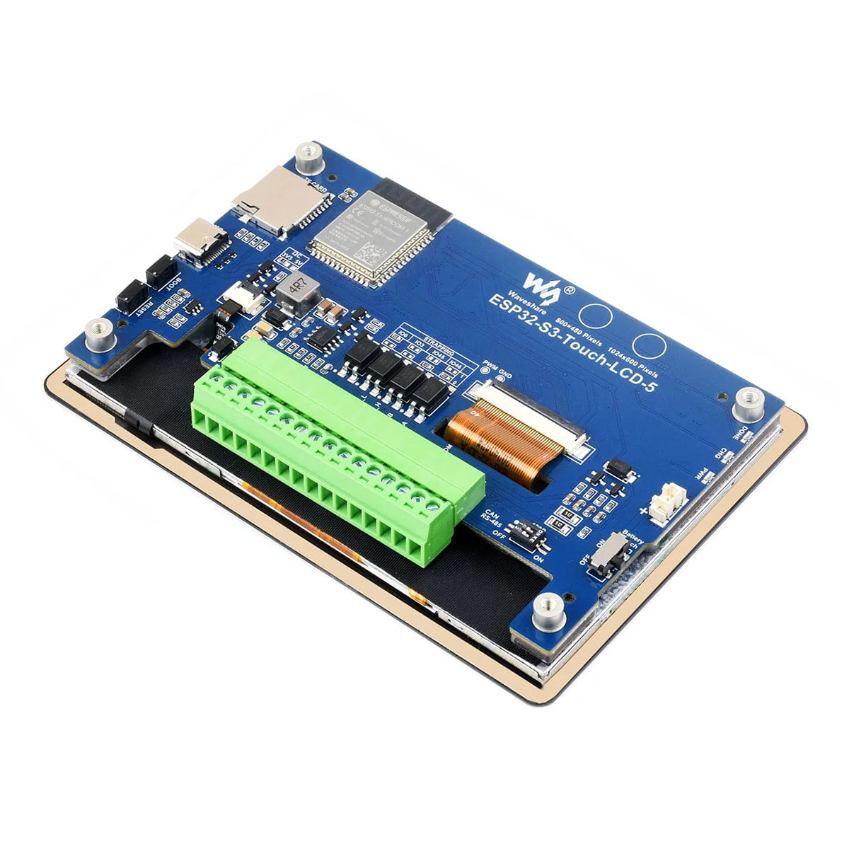 ESP32-S3 Development Board with 5" IPS Capacitive Touch Display (1024x600) - Image 4