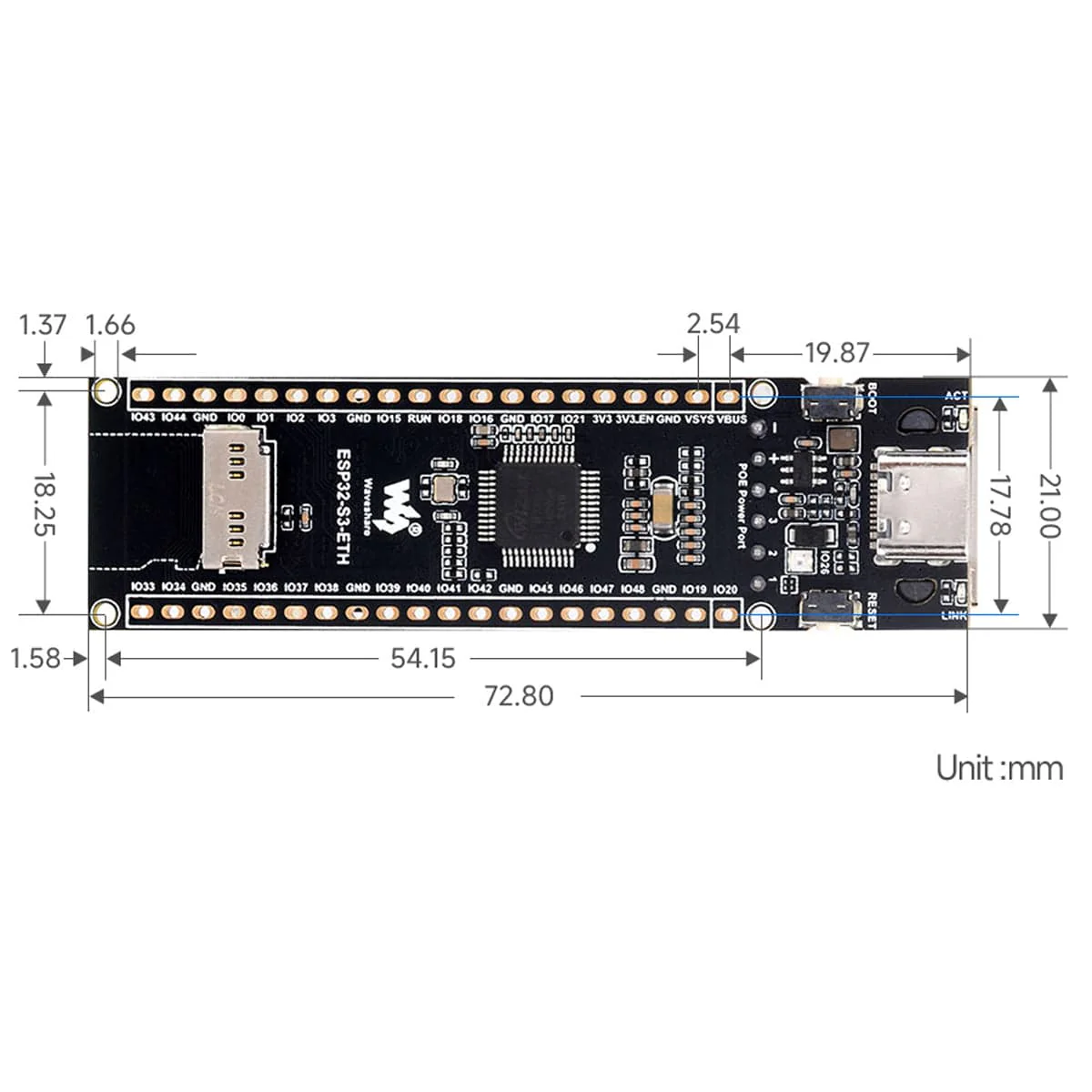 RJ45 Ethernet Development Board (ESP32-S3) - Image 7