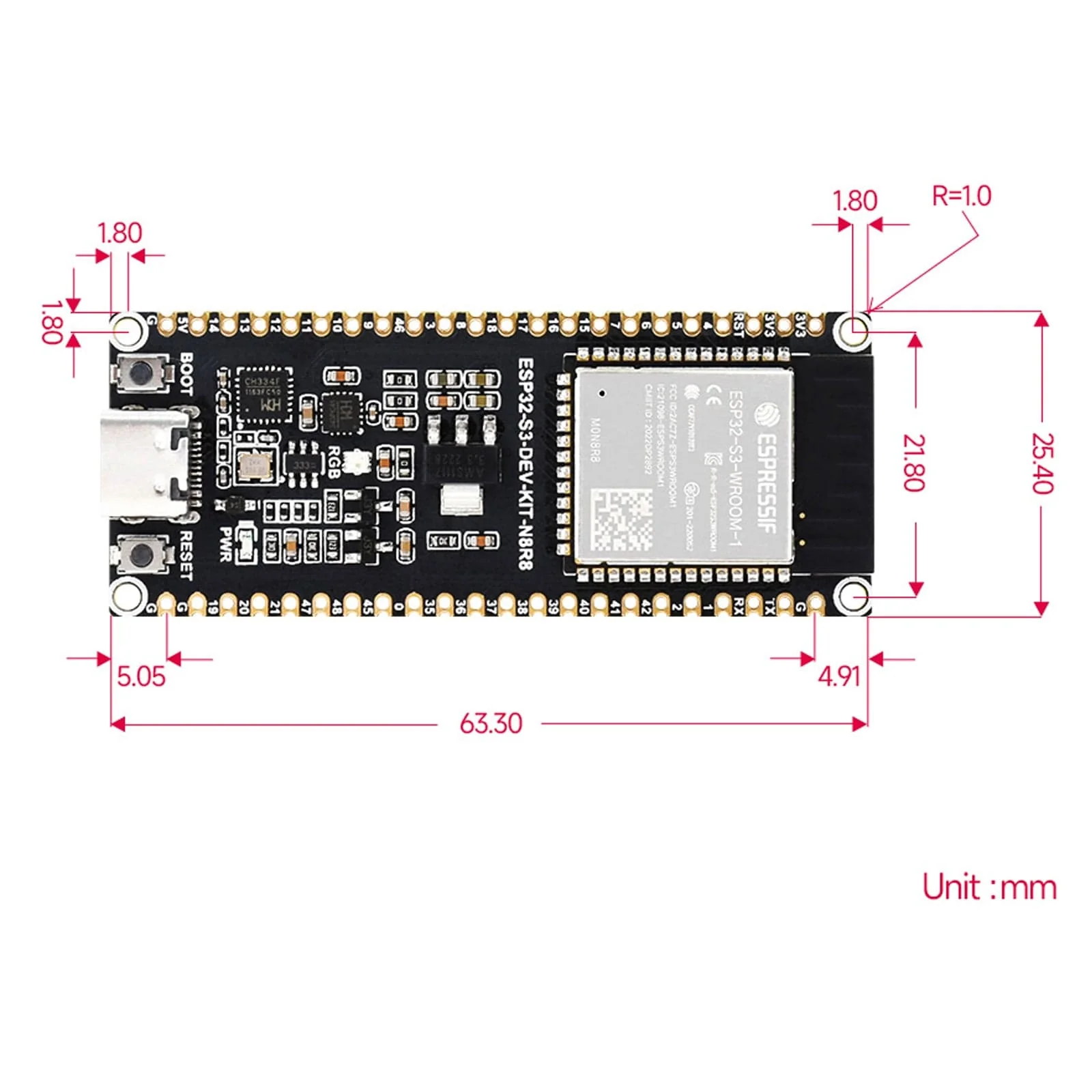 Waveshare ESP32-S3 Development Board (with Headers) - Image 6