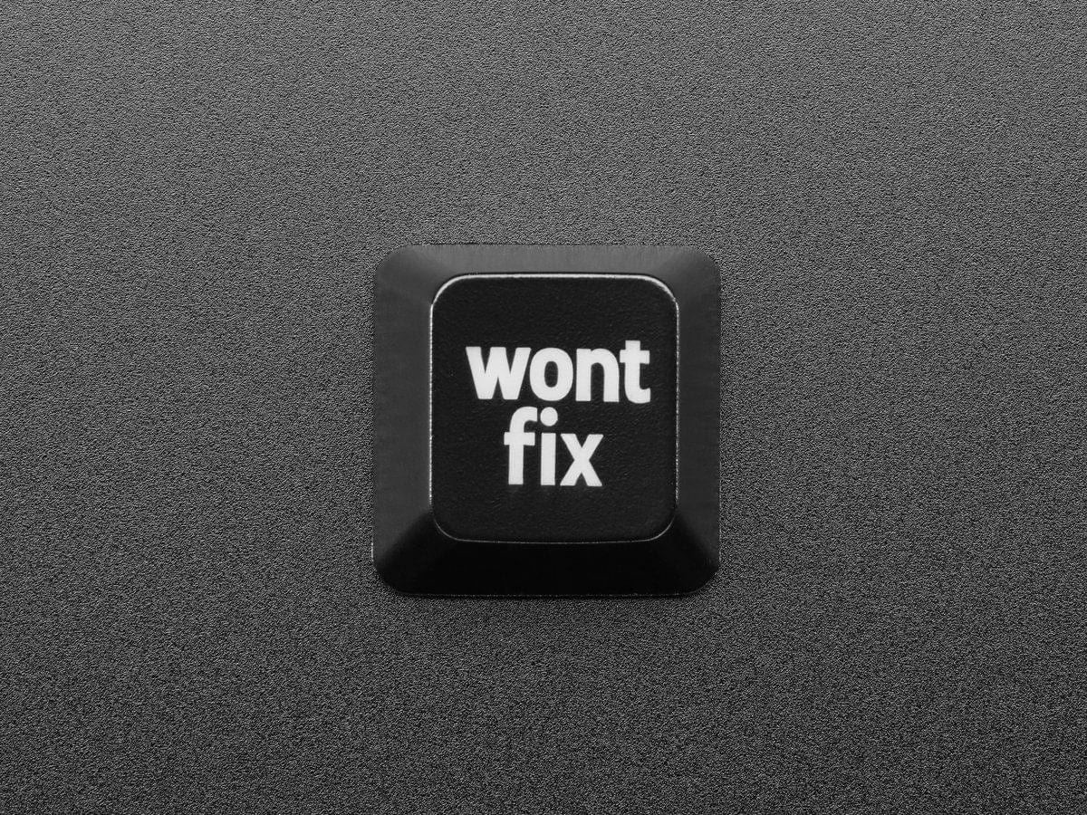 Etched Glow-Through Keycap with "wont fix" Text (MX Compatible Switches) - Image 2