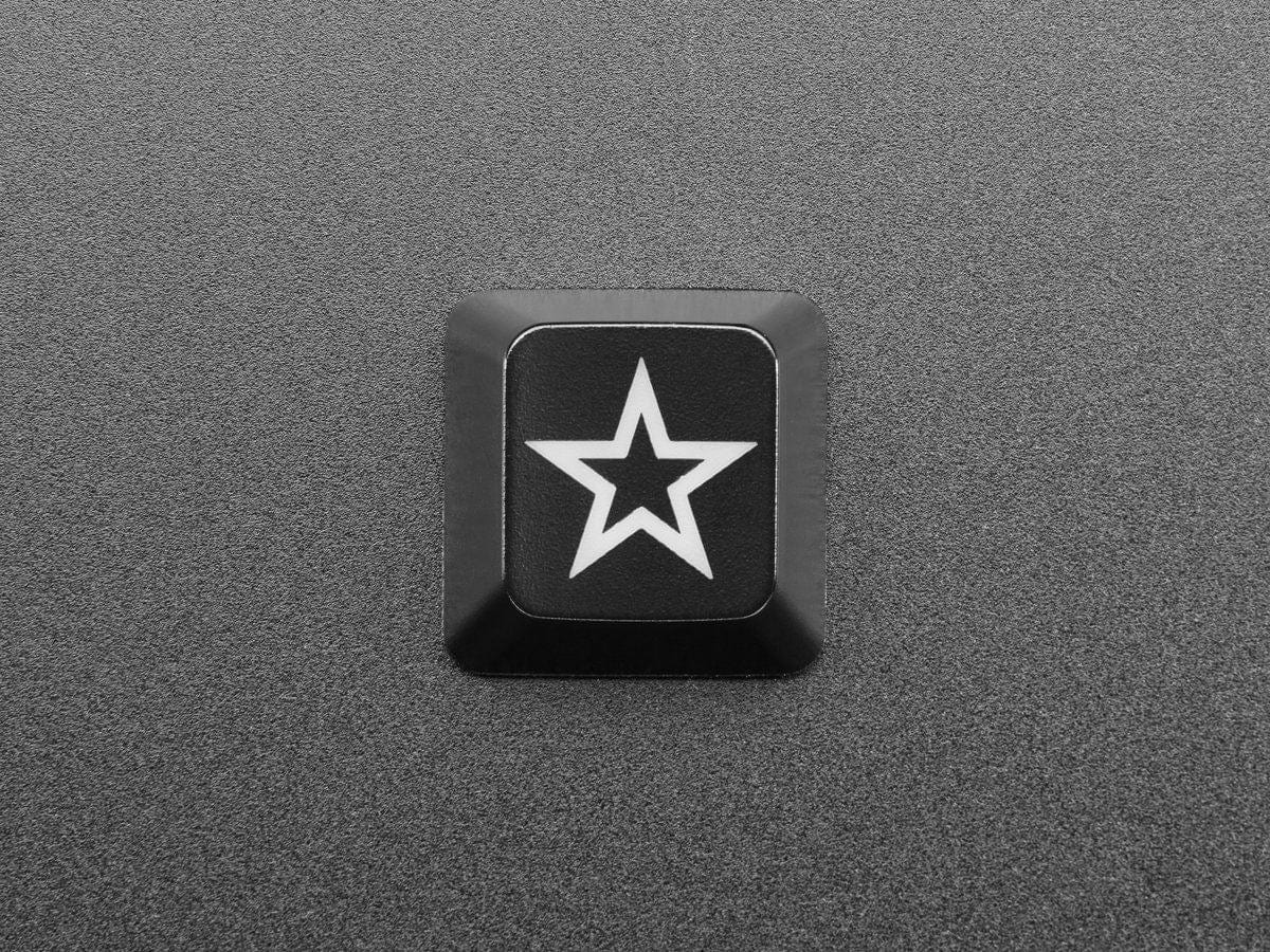 Etched Glow-Through Keycap - Zener ESP Star Design (MX Compatible Switches) - Image 2