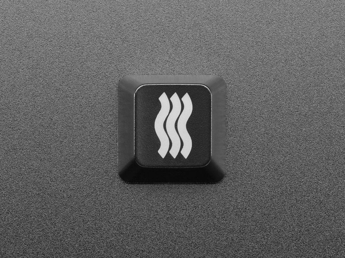 Etched Glow-Through Keycap - Zener ESP Waves Design (MX Compatible Switches) - Image 2