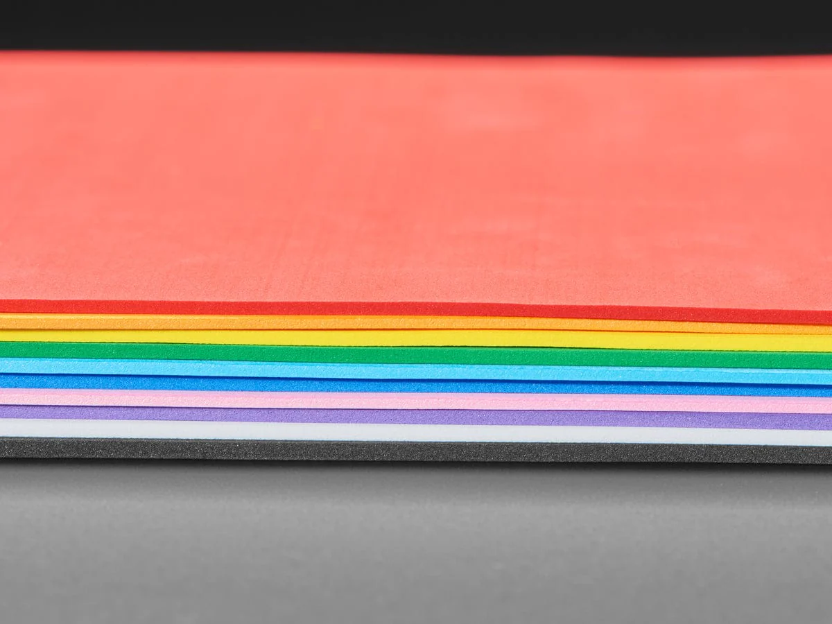 EVA Foam Pack in Rainbow Colors - 2mm thick - 10 sheets [Discontinued] - Image 2