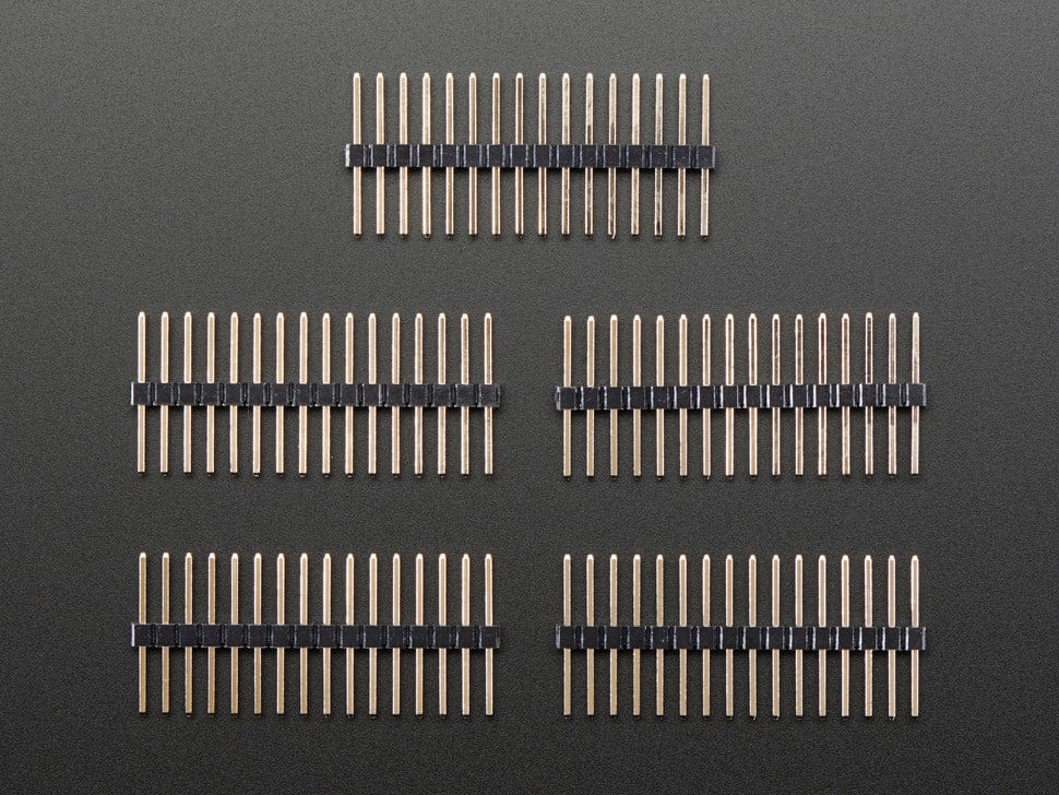 Extra-Long Break-Away 0.1" 16-pin Strip Male Headers - 5 Pack - Image 3