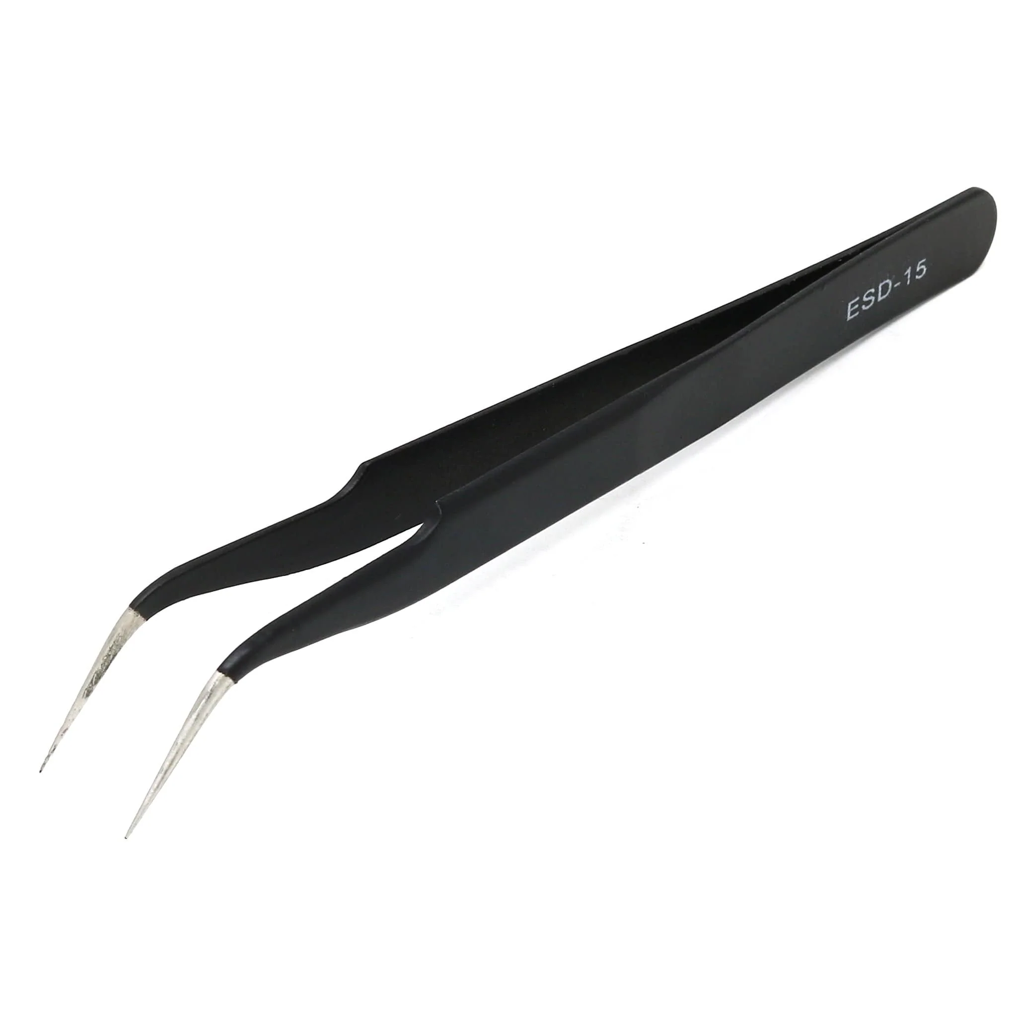 ESD-safe Fine-tip Curved Tweezers - 120mm - Image 2