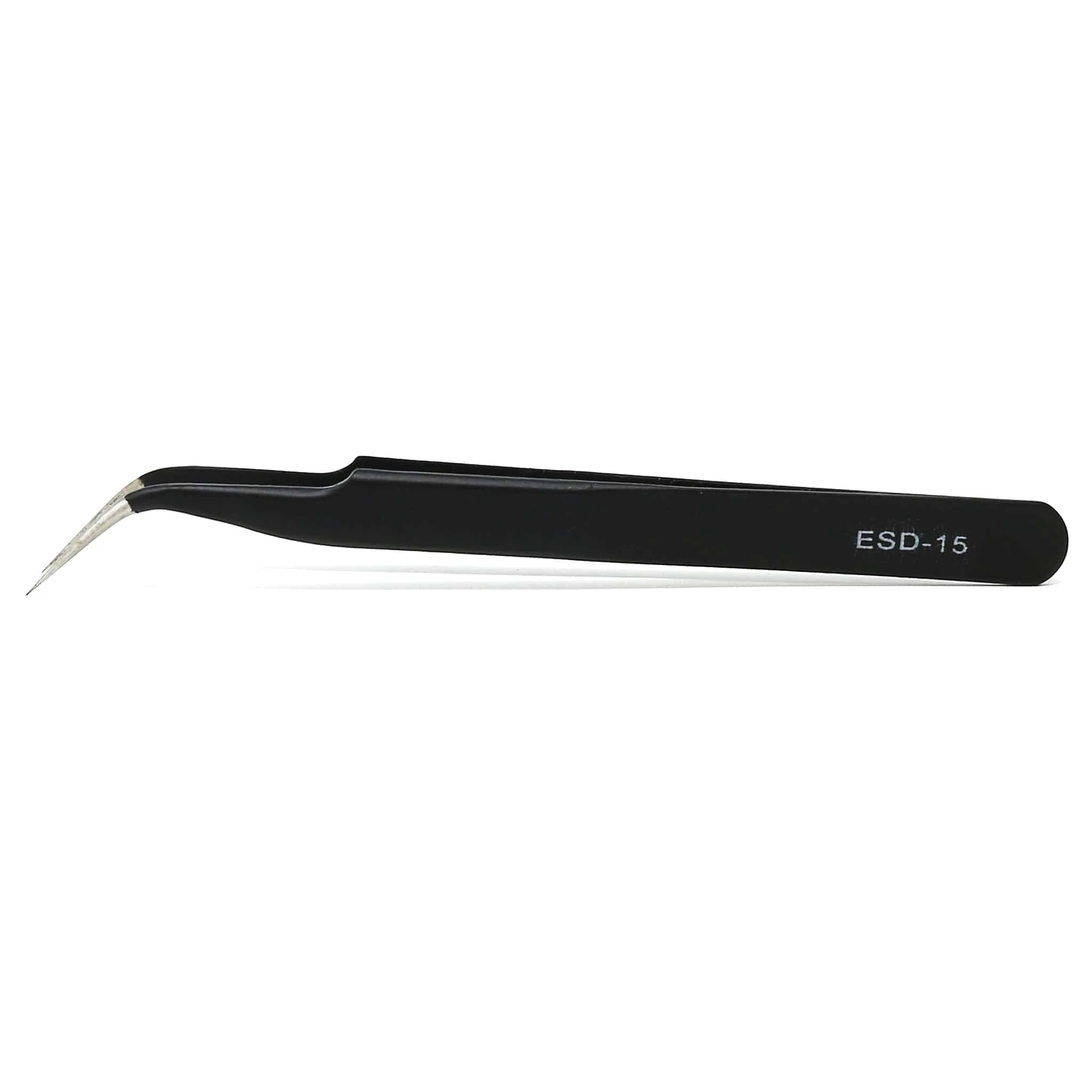 ESD-safe Fine-tip Curved Tweezers - 120mm - Image 3