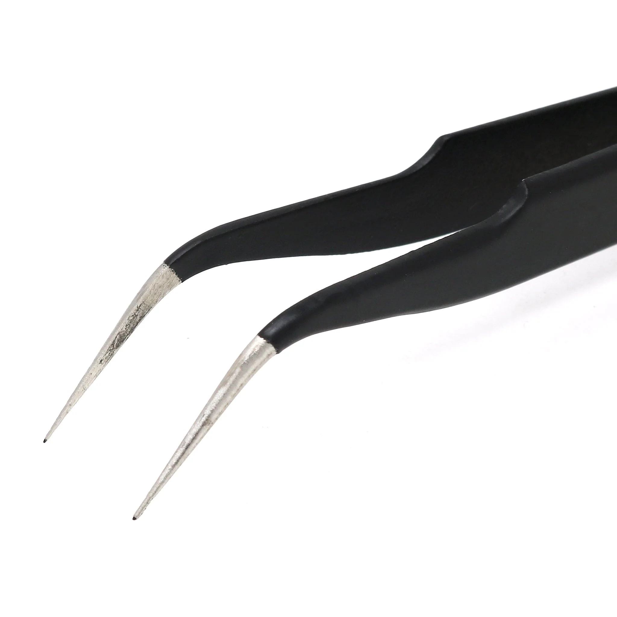 ESD-safe Fine-tip Curved Tweezers - 120mm - Image 4
