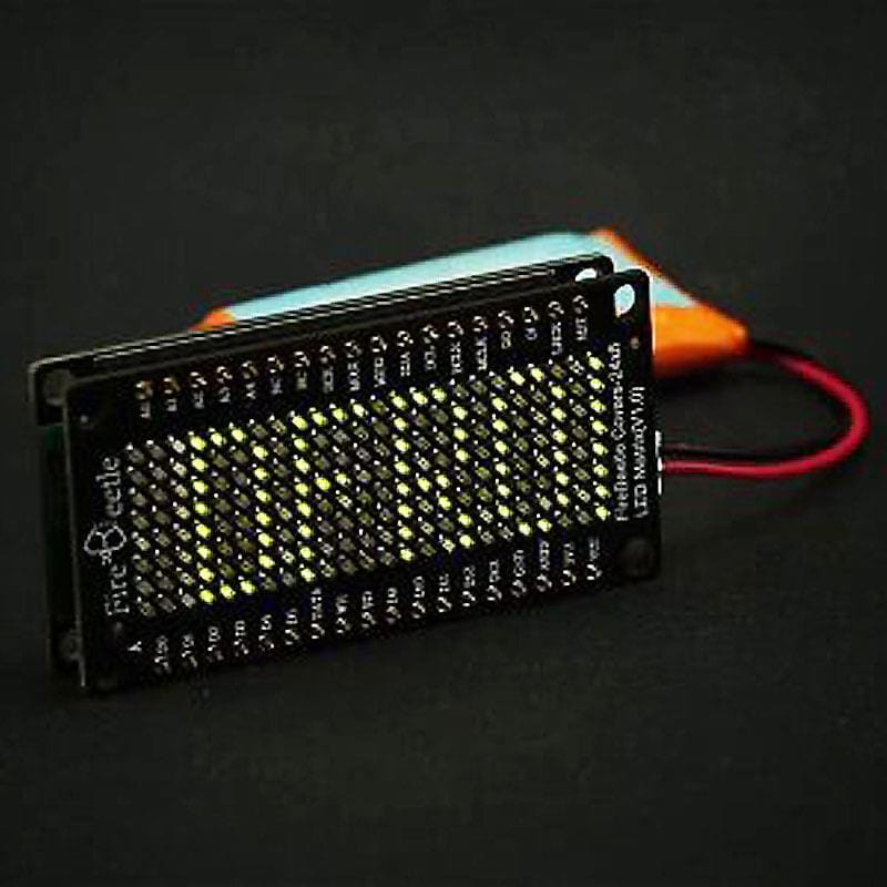 FireBeetle Covers - 24×8 LED Matrix (Green)