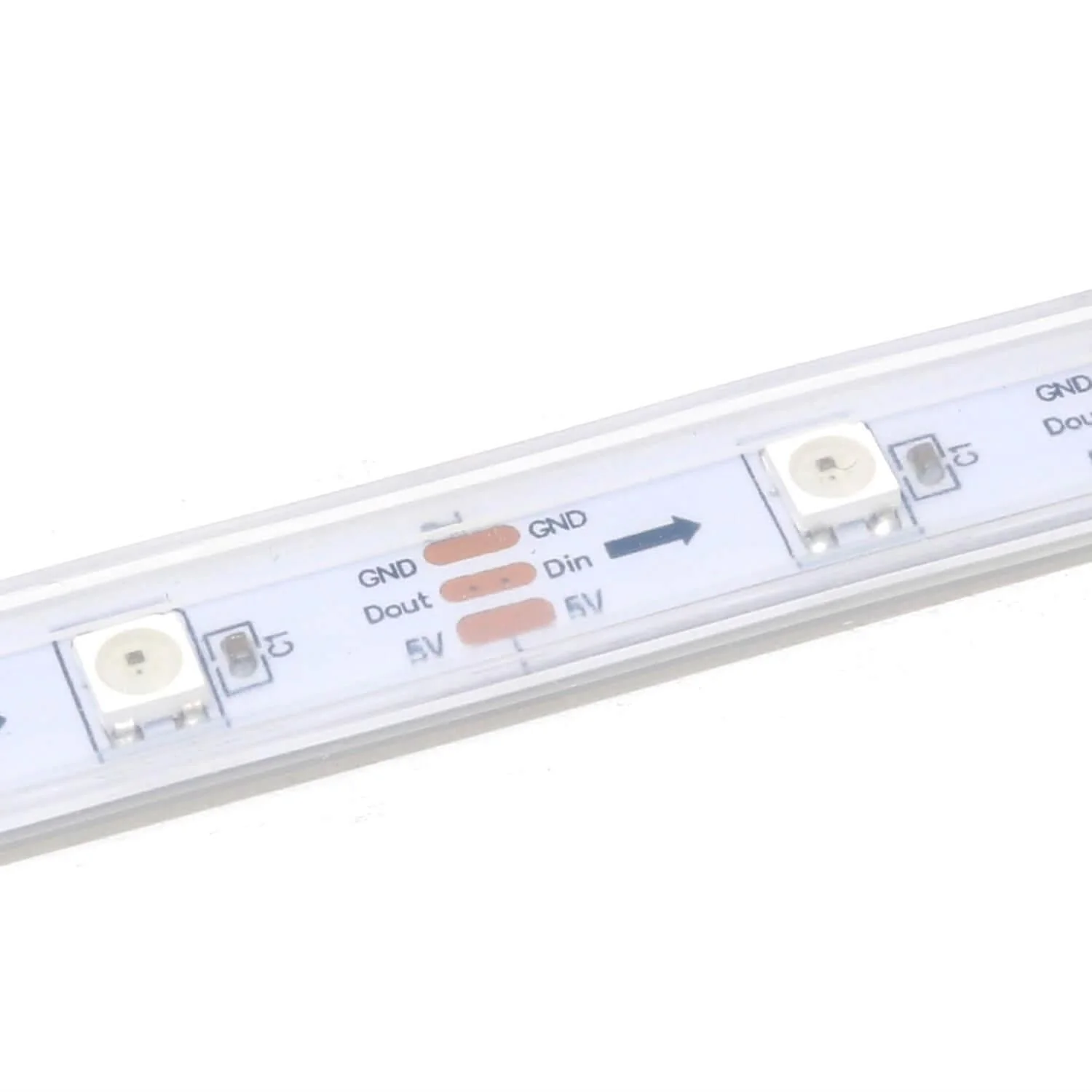 Flexible RGB LED Strip (NeoPixel/WS2812/SK6812 compatible) - 30 LED/Metre - Image 2