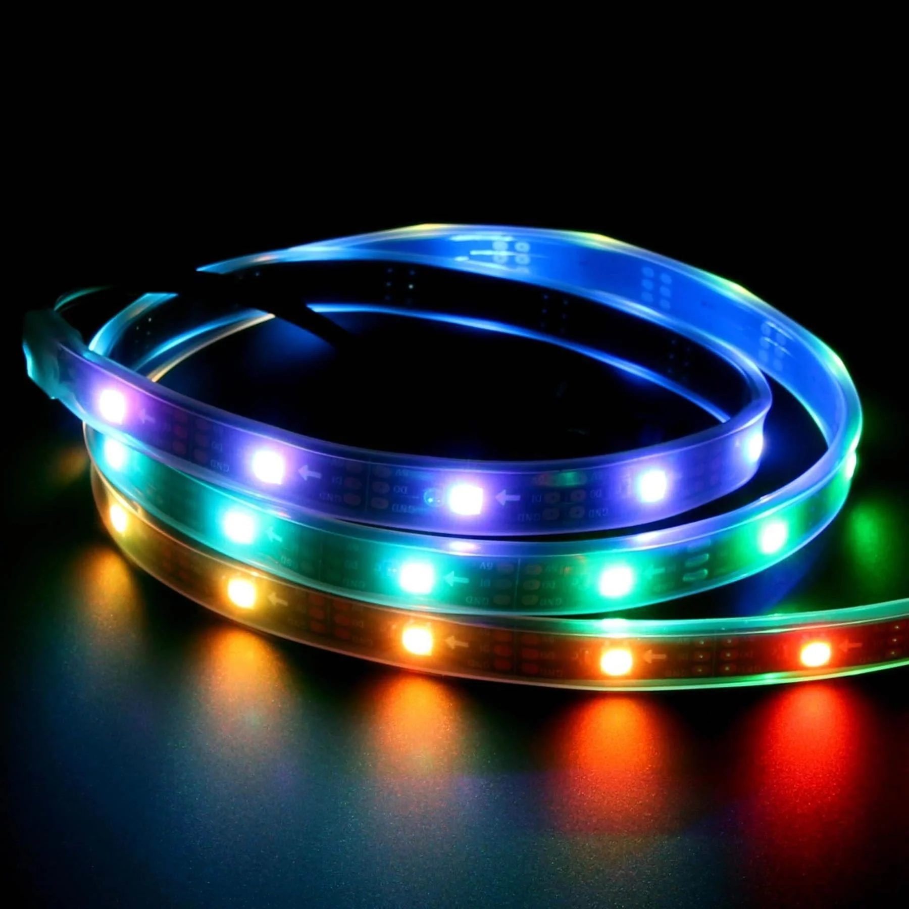 Flexible RGB LED Strip (NeoPixel/WS2812/SK6812 compatible) - 30 LED/Metre - Image 7
