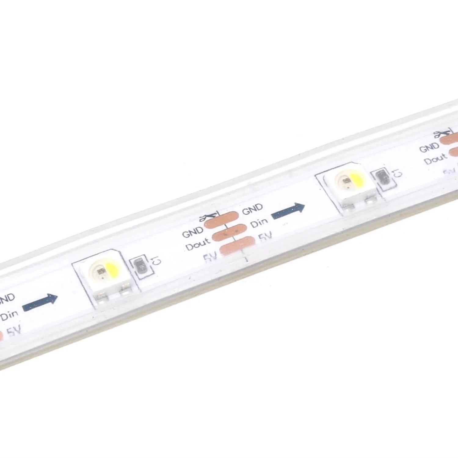 Flexible RGBW LED Strip (NeoPixel/WS2812/SK6812 compatible) - 30 LED/Metre - Image 3