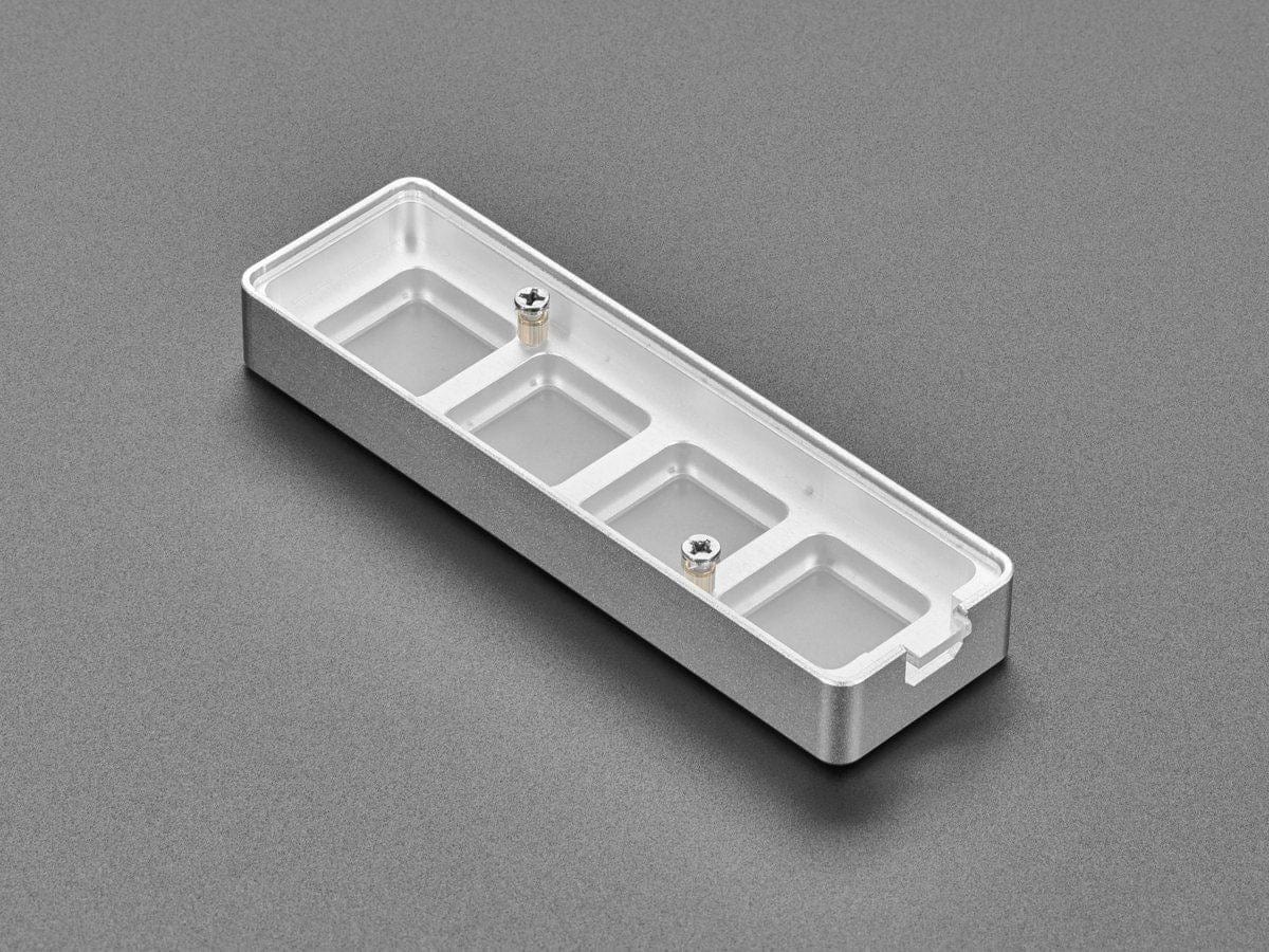 Four Key Silver Aluminum Keypad Shell Enclosure (MX Compatible Switches) [Discontinued] - Image 2