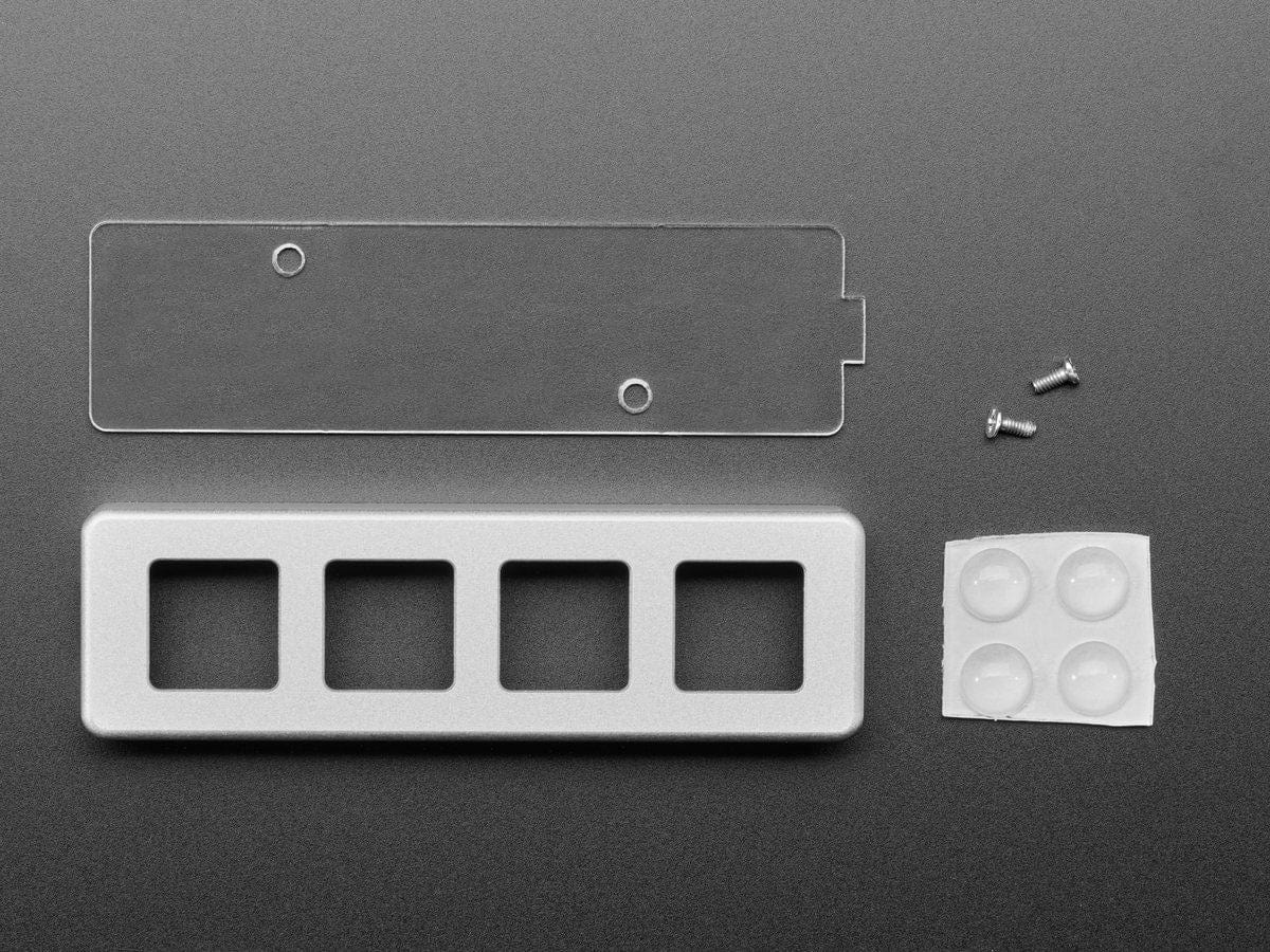 Four Key Silver Aluminum Keypad Shell Enclosure (MX Compatible Switches) [Discontinued] - Image 3