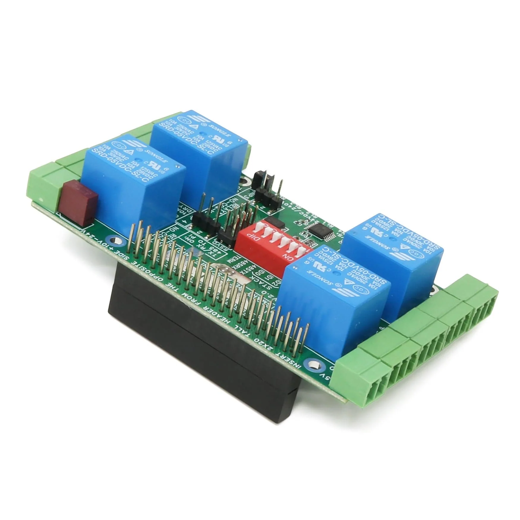 Four Smart Relays with Universal Inputs 8-Layer Stackable HAT for Raspberry Pi - Image 2