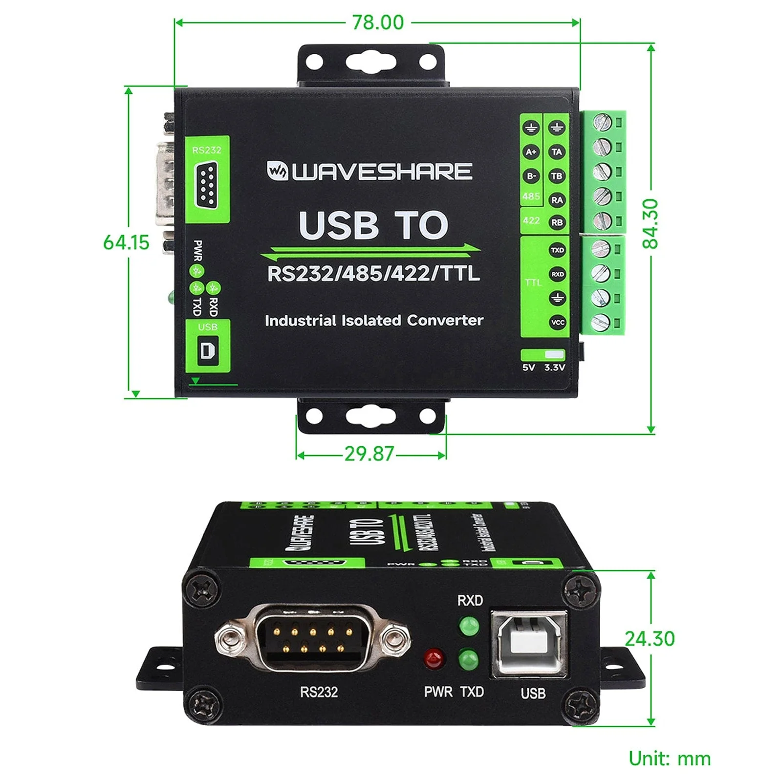 FT232RNL USB to RS232/485/422/TTL Interface Converter - Image 6