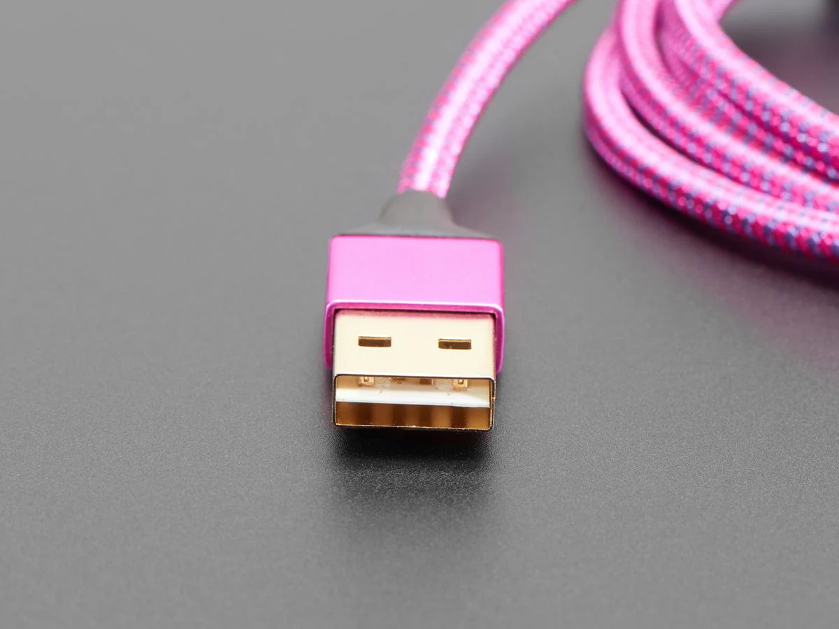Fully Reversible Pink/Purple USB A to micro B Cable - 1m long [Discontinued] - Image 2