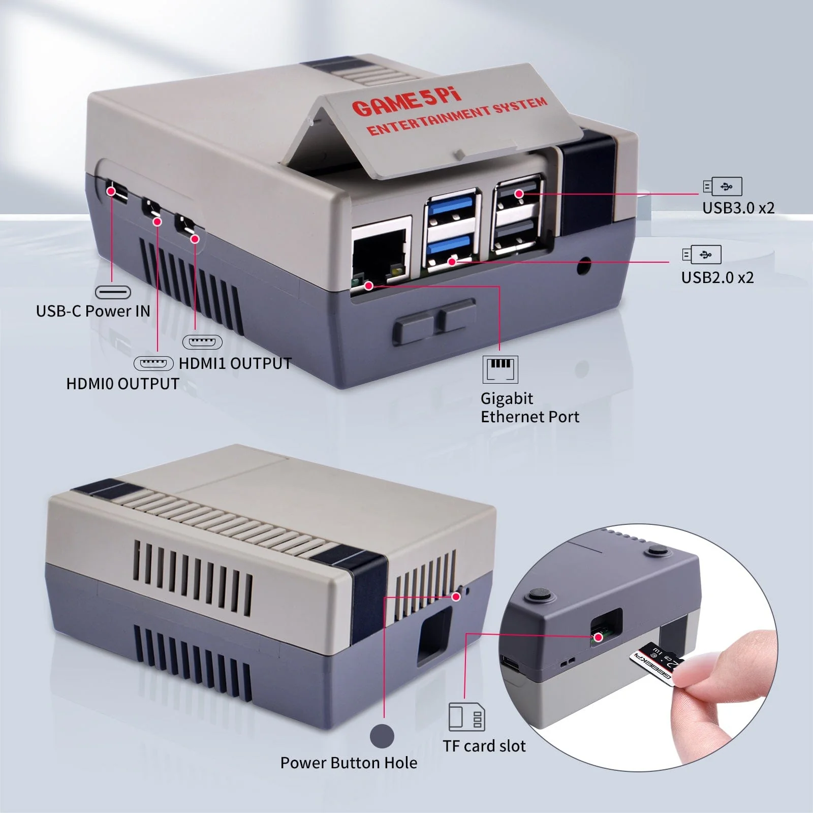 Game 5Pi Retro Gaming Case for Raspberry Pi 5 - Image 5