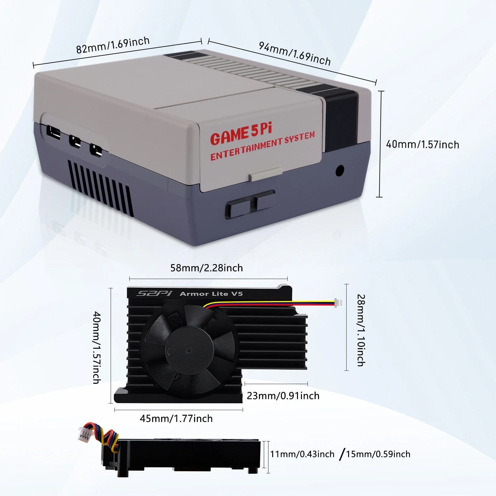Game 5Pi Retro Gaming Case for Raspberry Pi 5 - Image 8