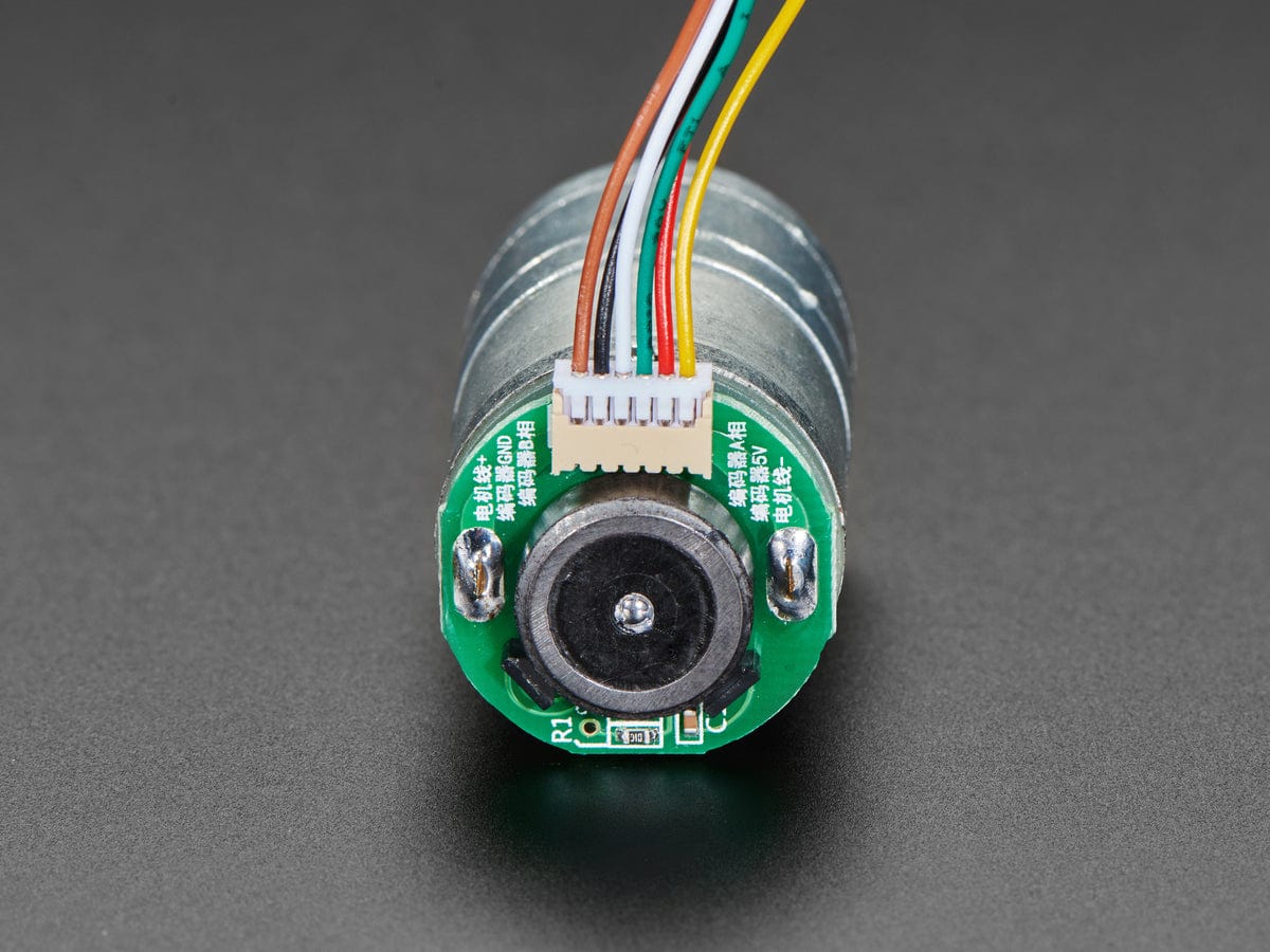 Geared DC Motor with Magnetic Encoder Outputs - 7 VDC 1:20 Ratio - Image 2