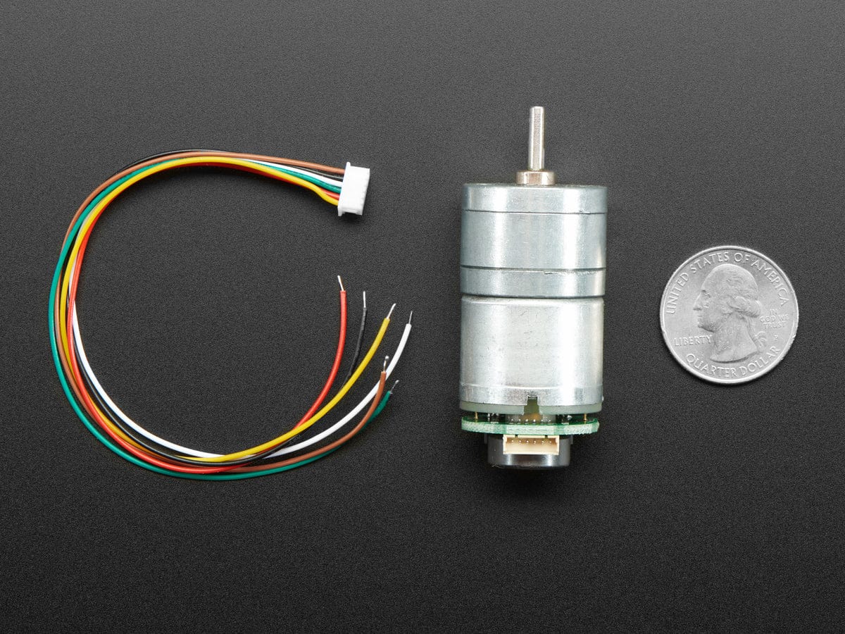 Geared DC Motor with Magnetic Encoder Outputs - 7 VDC 1:20 Ratio - Image 4
